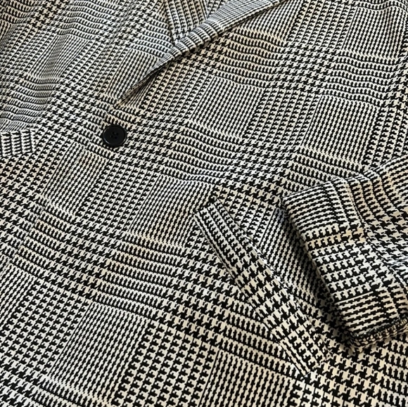 Forever 21 Blazer Women 2X Black White Houndstooth Work Suit Jacket plus size - Picture 4 of 8